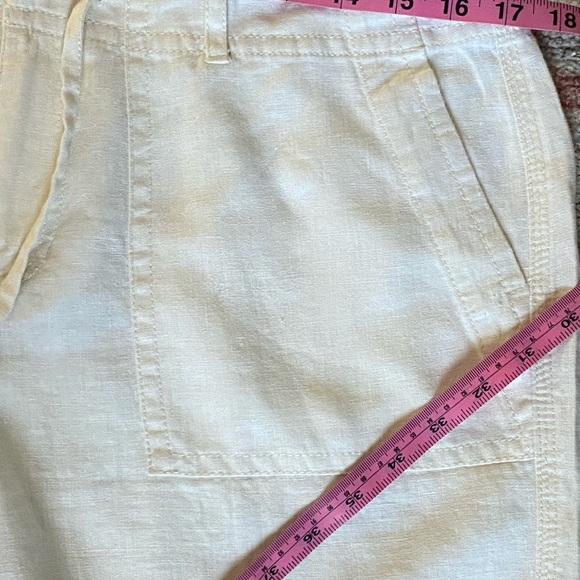 NWOT  Liz Wear by Liz Claiborne Womens Khaki linen drawstring shorts Size 8 - Picture 8 of 16